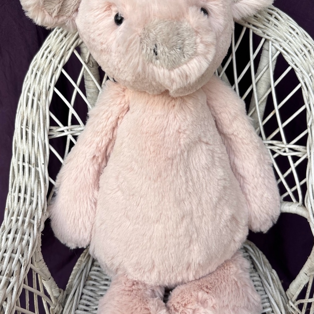 Jellycat BASHFUL PIG Plush Stuffed Toy Retired  pastel Pink - Picture 4 of 8